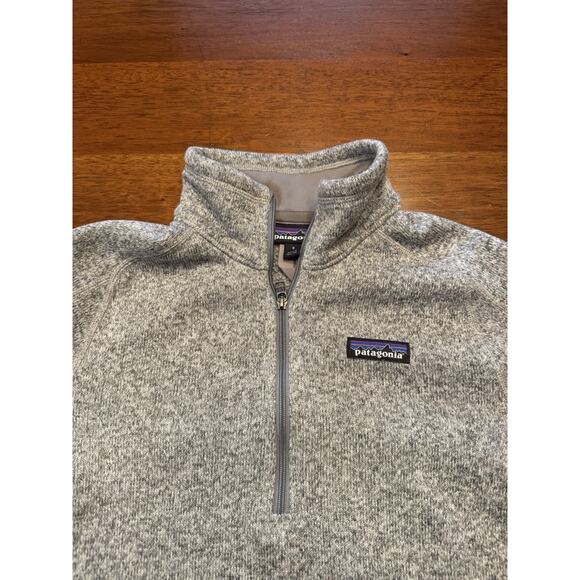 Small Patagonia Sleeve Quarter Zip Pullover Gray Sweater - Picture 2 of 11